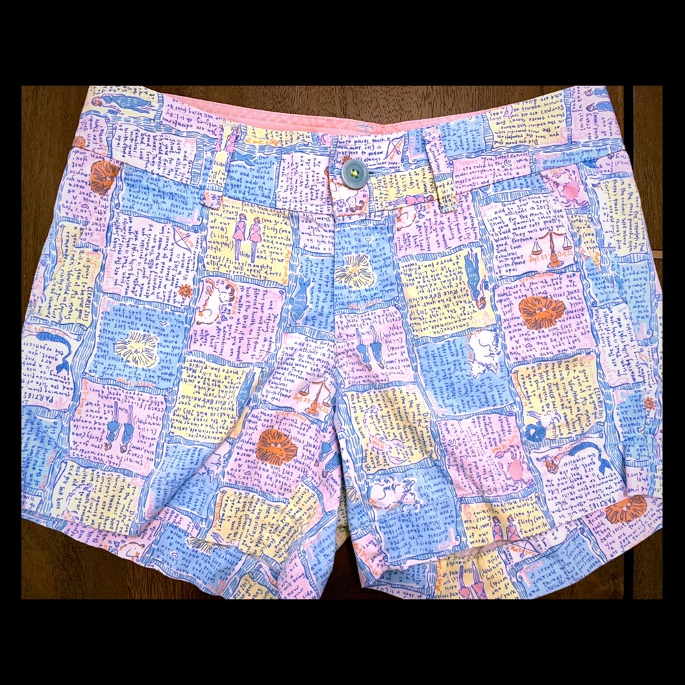 Lilly Pulitzer Multi-Color Script Patchwork Shorts - Picture 5 of 7